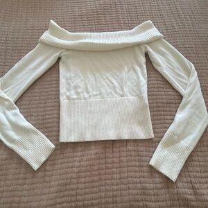 Hollister Off-Shoulder Cream Sweater